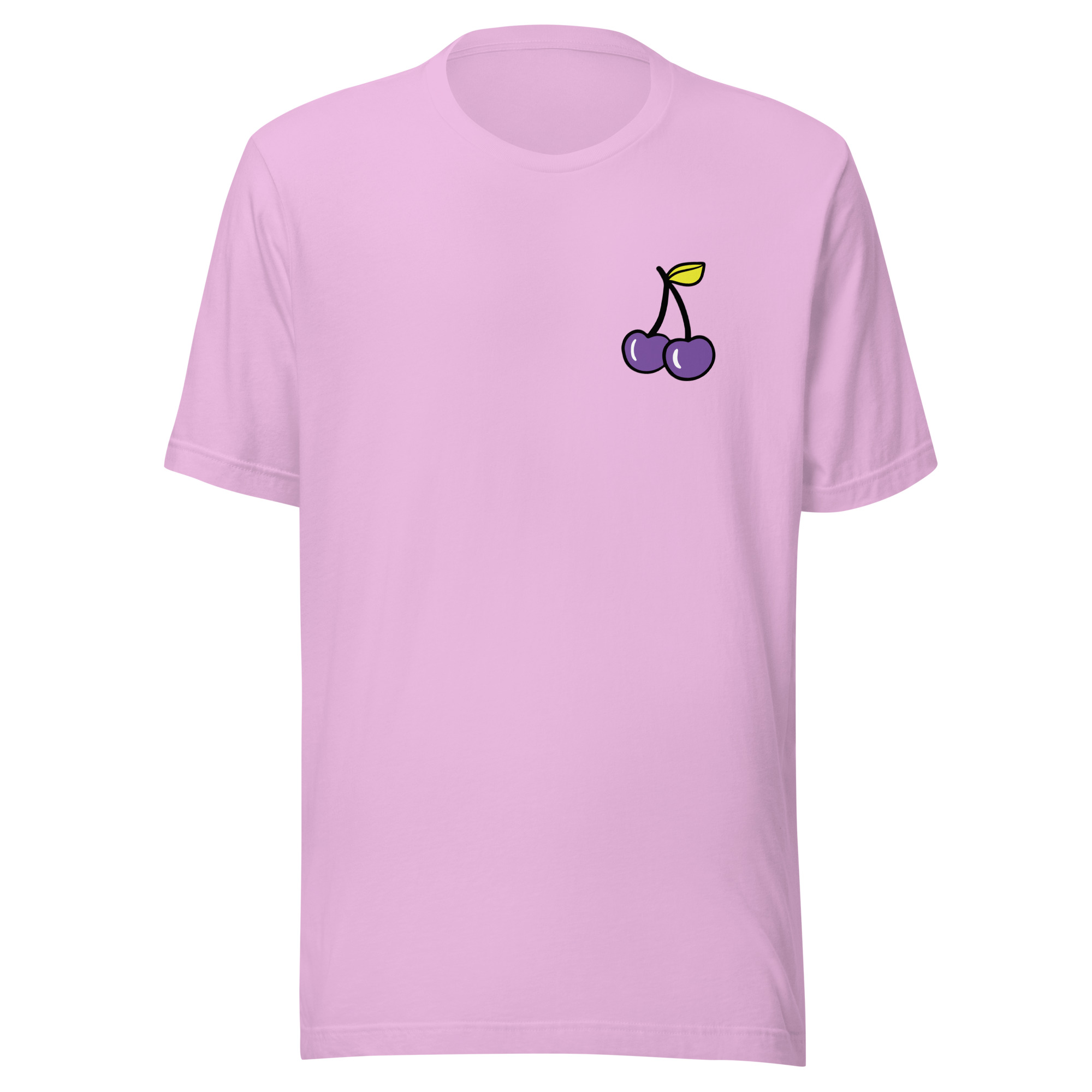Lilac KUWH cherry tee, front
